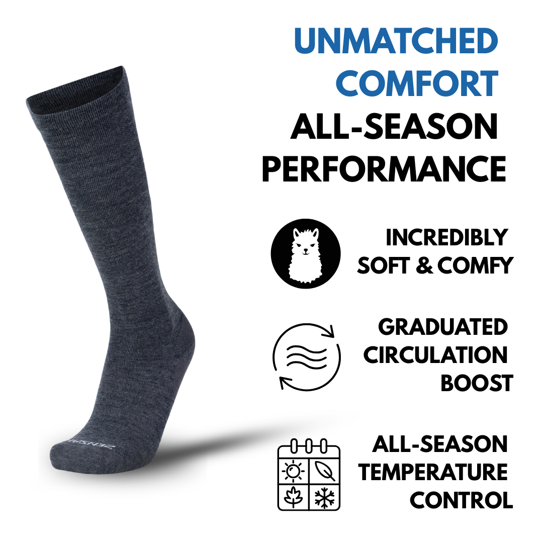 Alpaca Compression Knee-High Sock (15–20 mmHg)