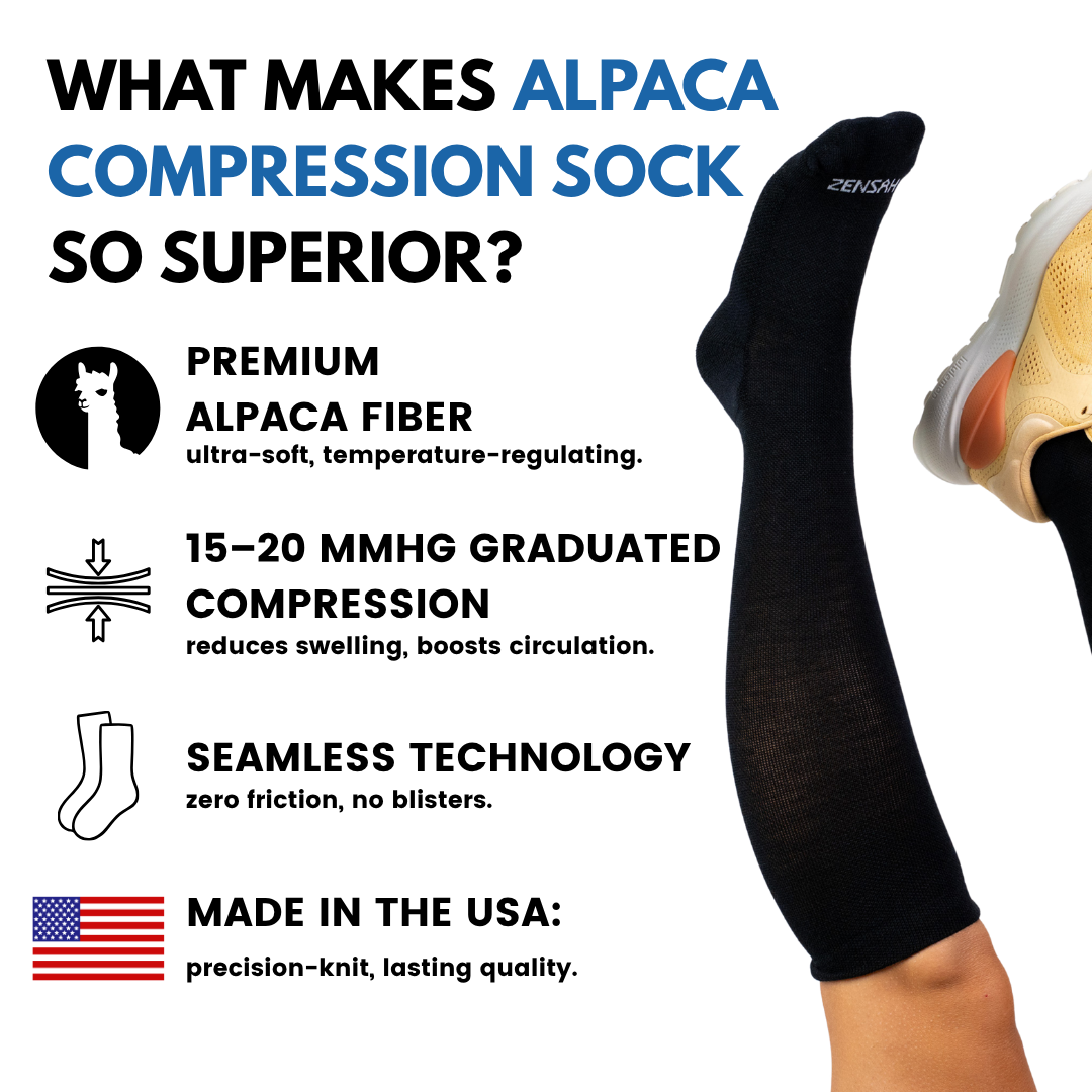 Alpaca Compression Knee-High Sock (15–20 mmHg)