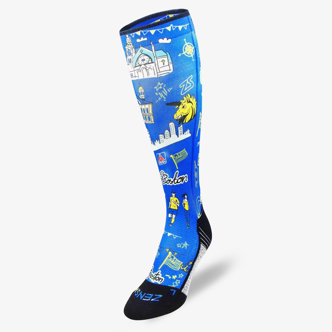 Boston Doodle 2.0 Compression Socks (Knee-High)Socks - Zensah