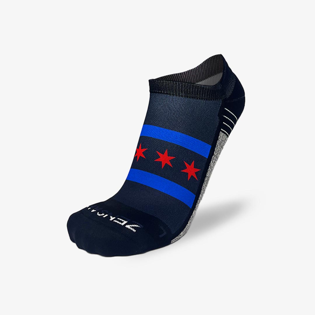 Chicago Flag Running Socks (No Show)