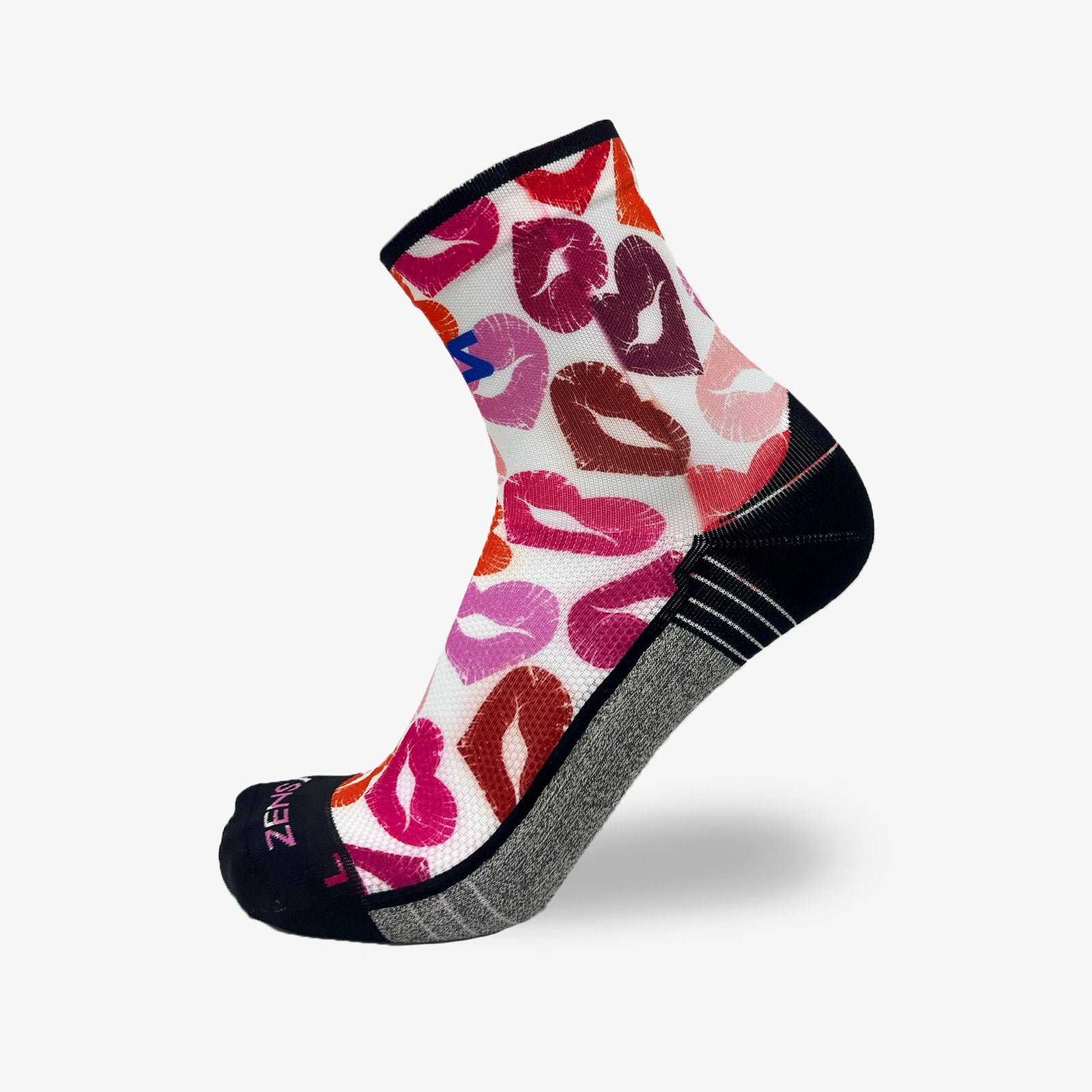 Heart Kisses Running Socks (Mini-Crew)