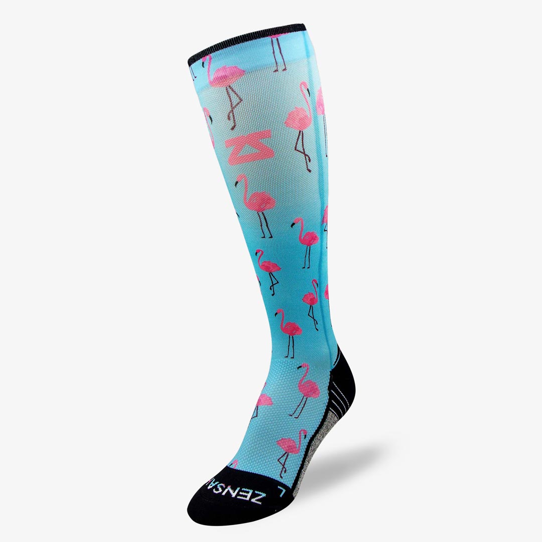 Pink Flamingos Compression Socks (Knee-High)Socks - Zensah