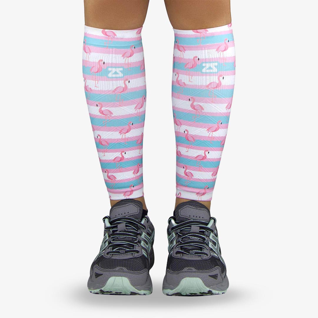 Summer Flamingo Compression Leg SleevesLeg Sleeves - Zensah