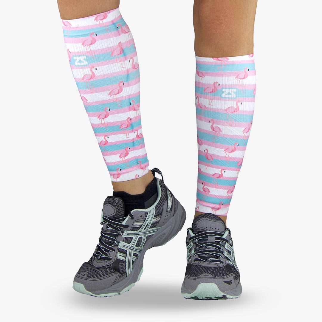 Summer Flamingo Compression Leg SleevesLeg Sleeves - Zensah