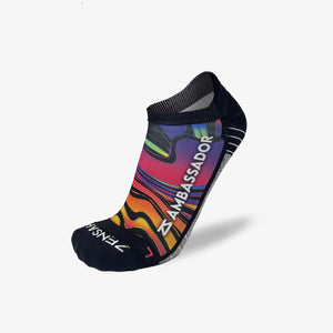 2024 Rainbow Swirls Ambassador Running Socks (No Show)Socks - Zensah