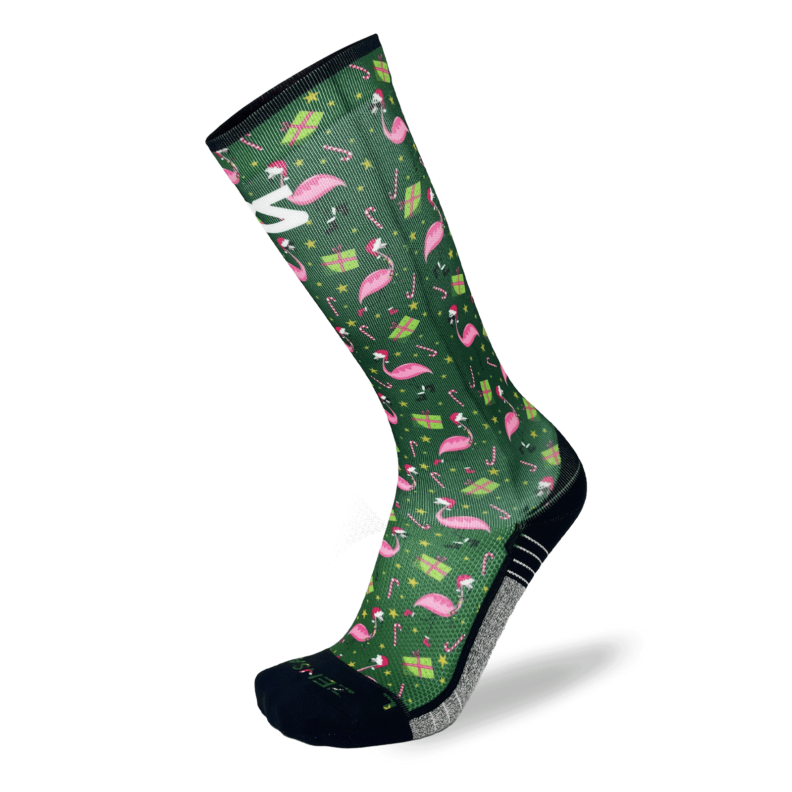 Flamingo Santas Compression Socks (Knee-High)Socks - Zensah