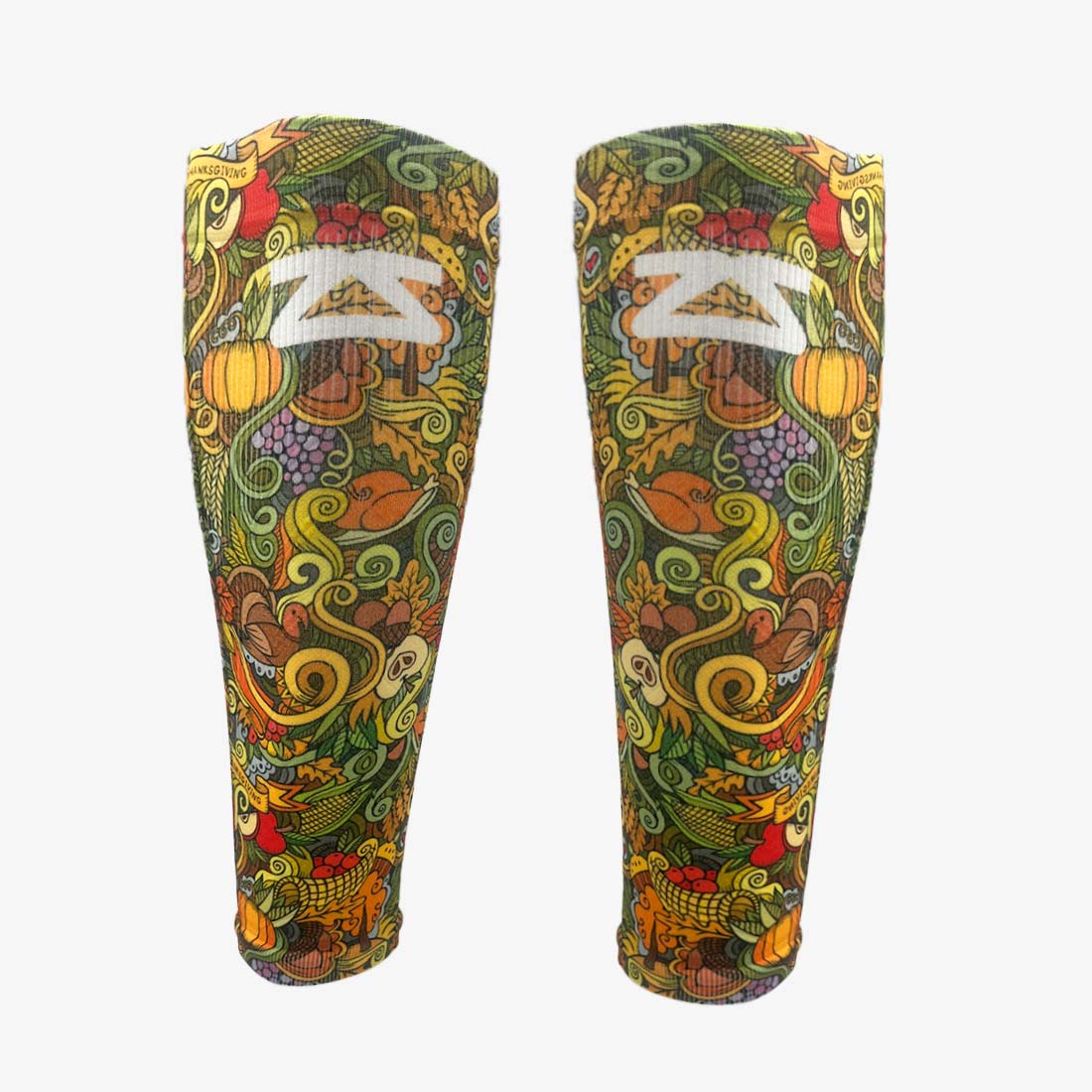 Thanksgiving Doodle Compression Leg Sleeves