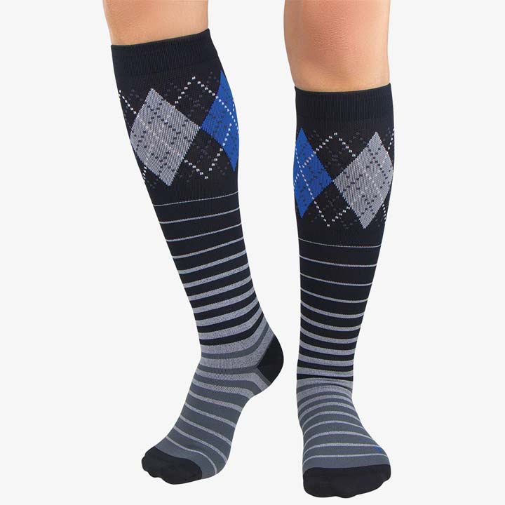 Argyle Stripe Compression SocksSocks - Zensah