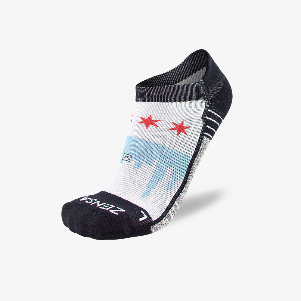 Chicago Flag Skyline Socks (No Show) - Zensah