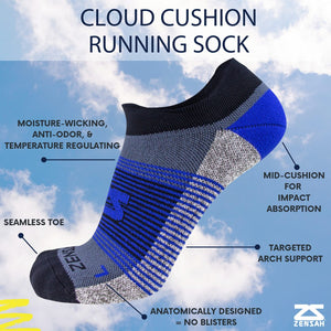 Cloud Cushion Running Socks (No Show)Socks - Zensah