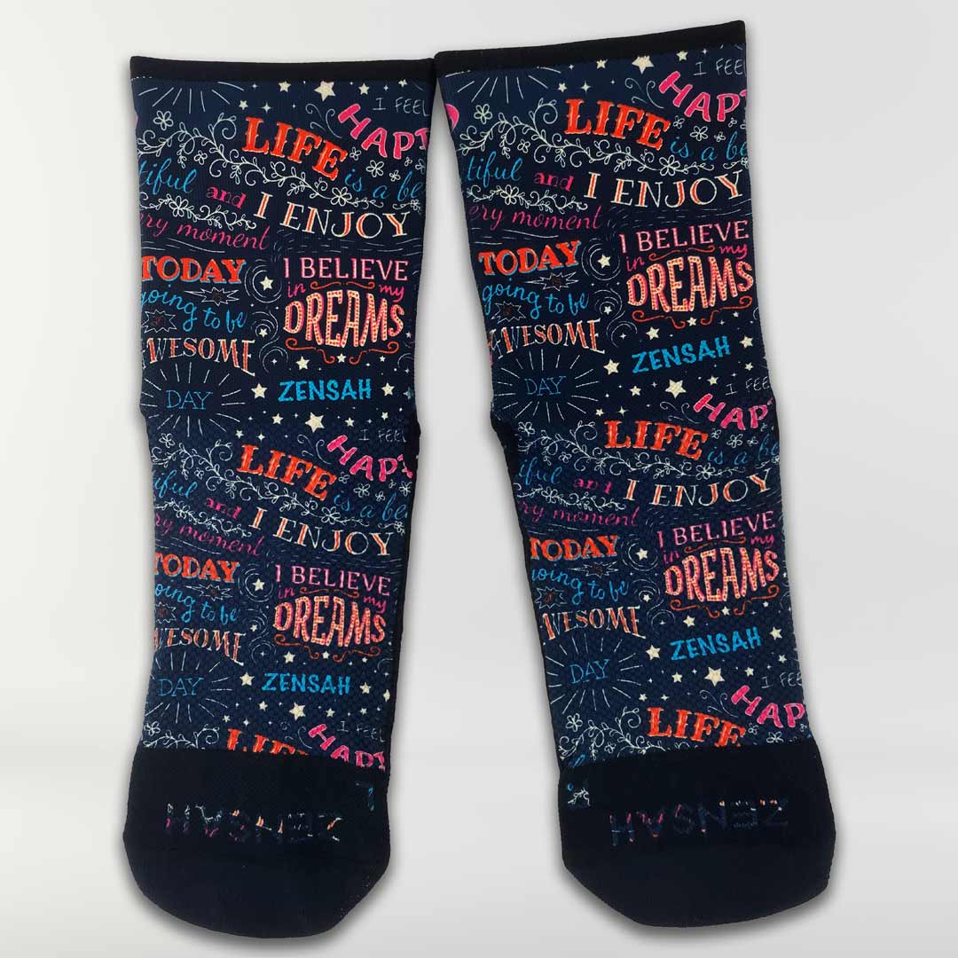 Motivational Quotes Socks (Mini-Crew)Socks - Zensah