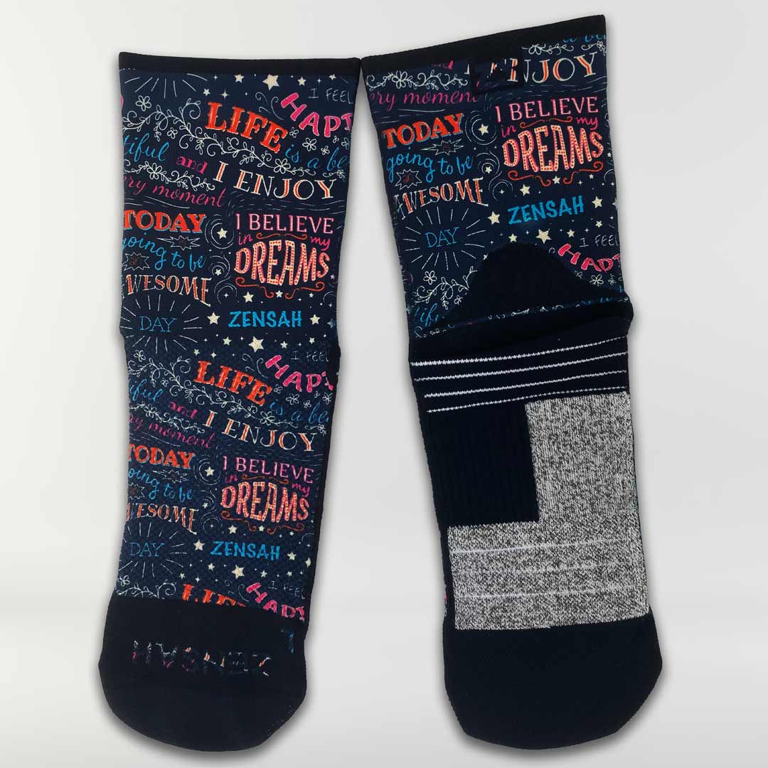 Motivational Quotes Socks (Mini-Crew)Socks - Zensah