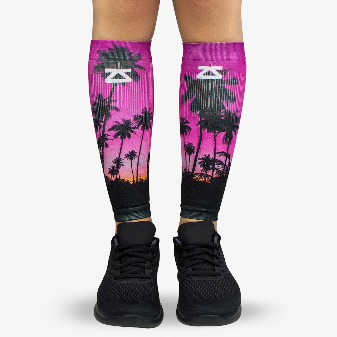 Tropical Palm Trees Compression Leg SleevesLeg Sleeves - Zensah
