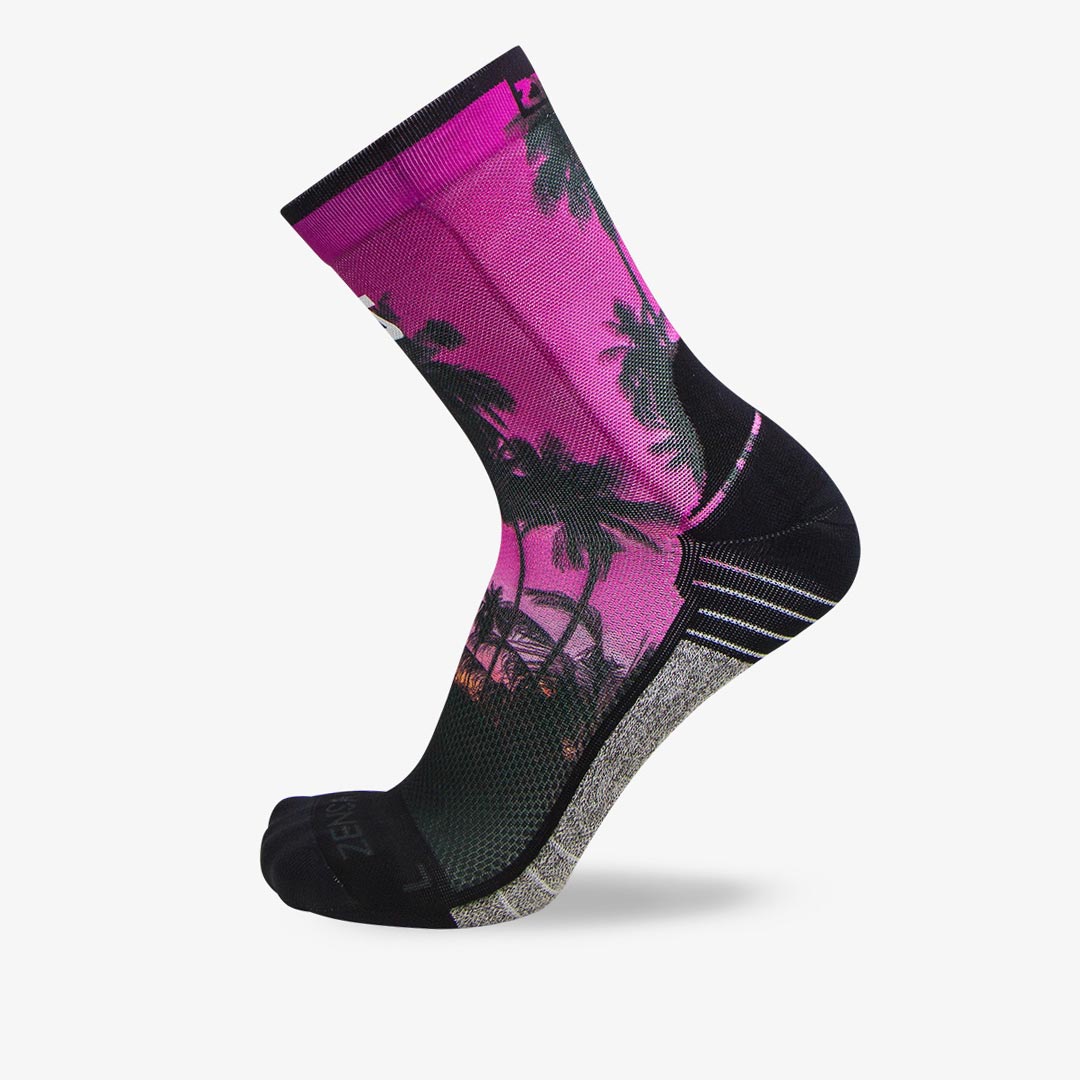 Tropical Palm Trees Socks (Mini-Crew)Socks - Zensah