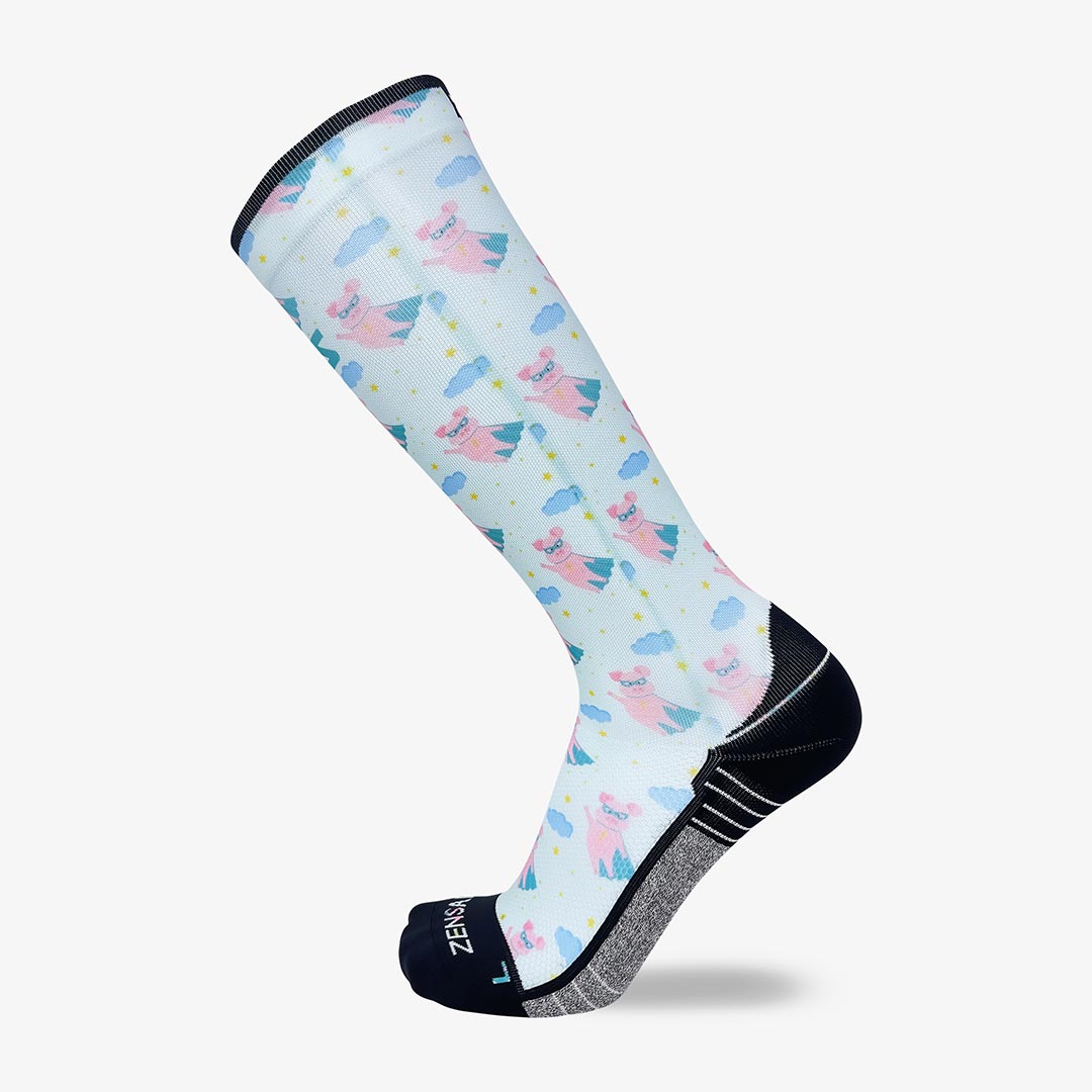 Superhero Pigs Compression Socks (Knee-High)Socks - Zensah