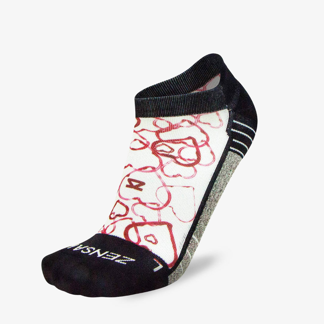 Abstract Hearts Socks (No Show)Socks - Zensah