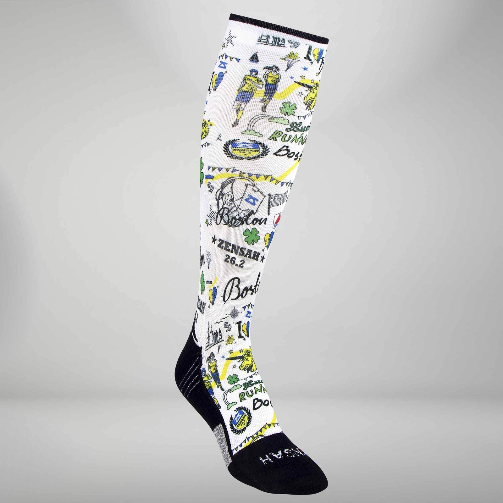 Boston Doodle Compression Socks (Knee-High)Socks - Zensah