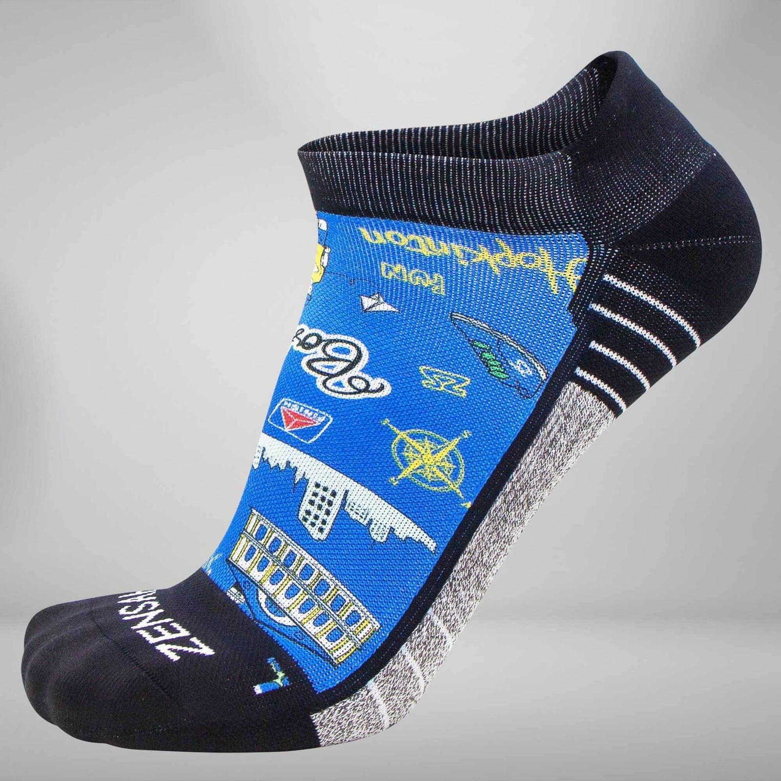 Boston Doodle 2.0 Socks (No Show) - Zensah
