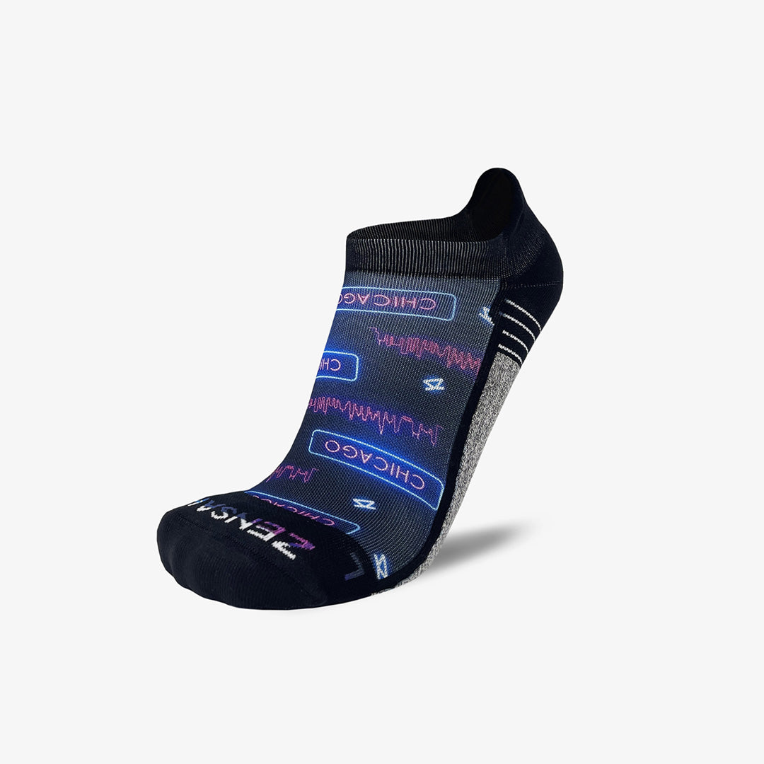 Neon Chicago Running Socks (No Show)Socks - Zensah