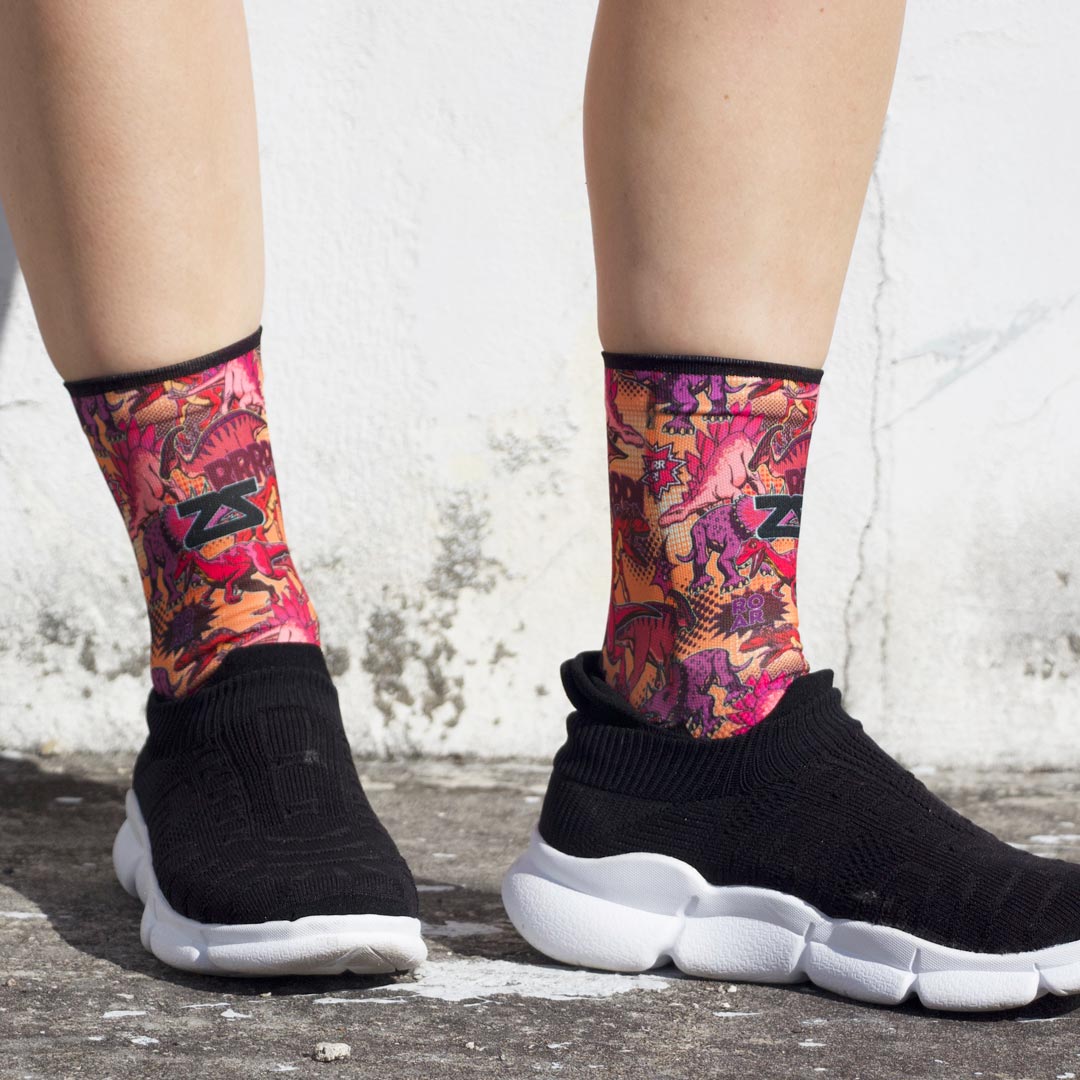 Dino Comic Socks (Mini-Crew)Socks - Zensah