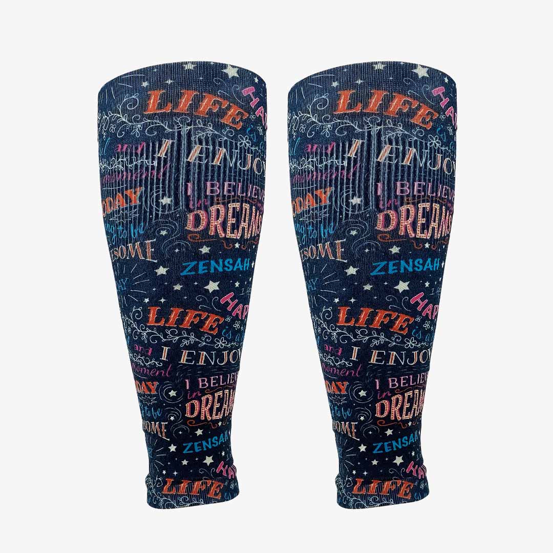 Motivational Quotes Compression Leg SleevesLeg Sleeves - Zensah