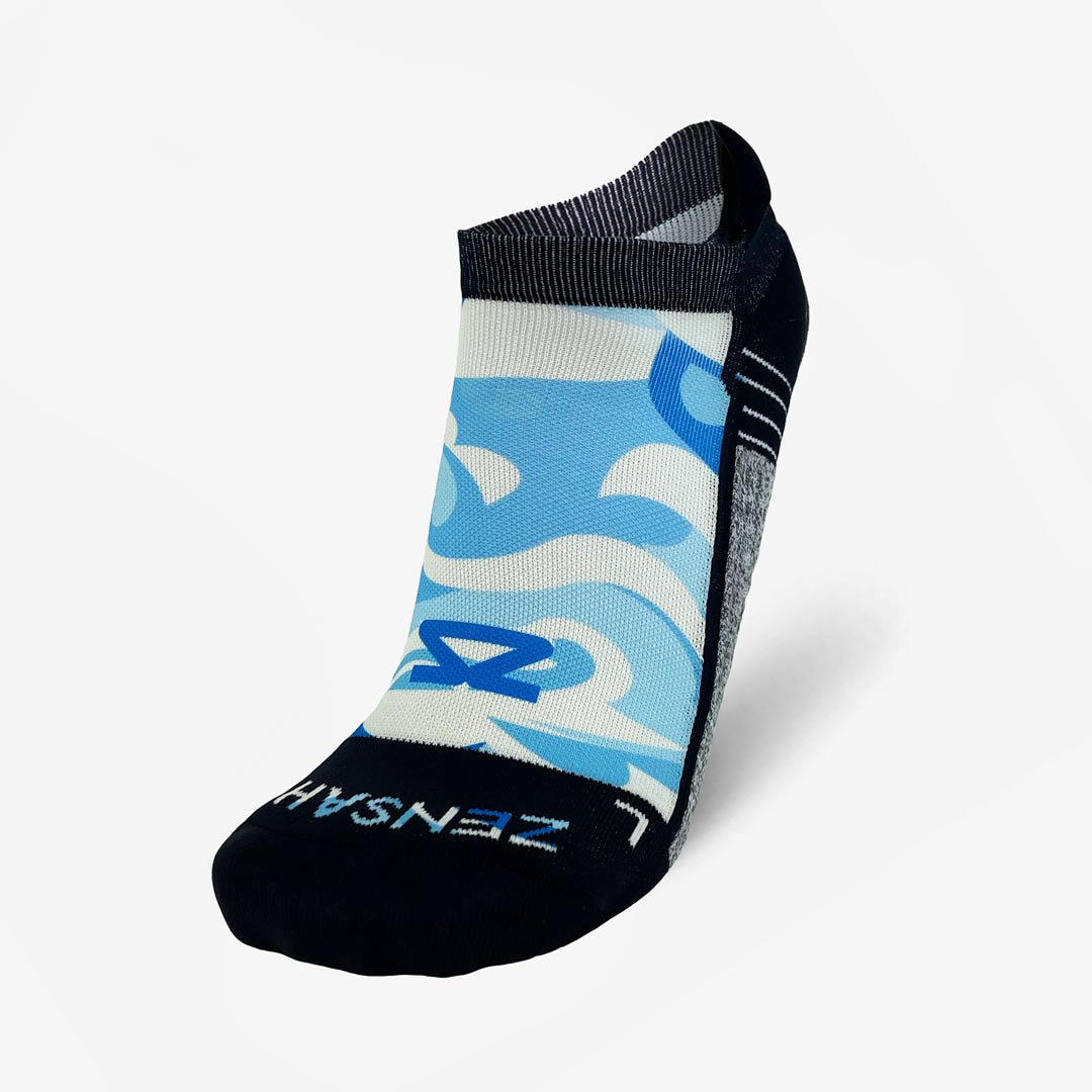 Tropical Surf Waves Running Socks (No Show)Socks - Zensah