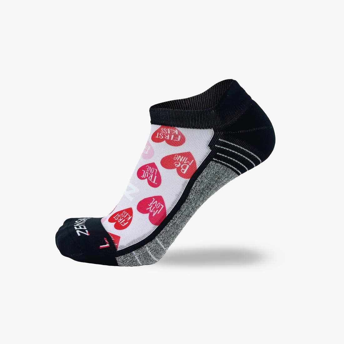 Heart Phrases Running Socks (No Show)Socks - Zensah