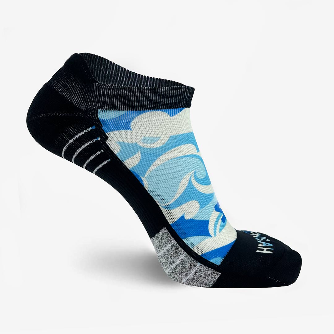 Tropical Surf Waves Running Socks (No Show)Socks - Zensah