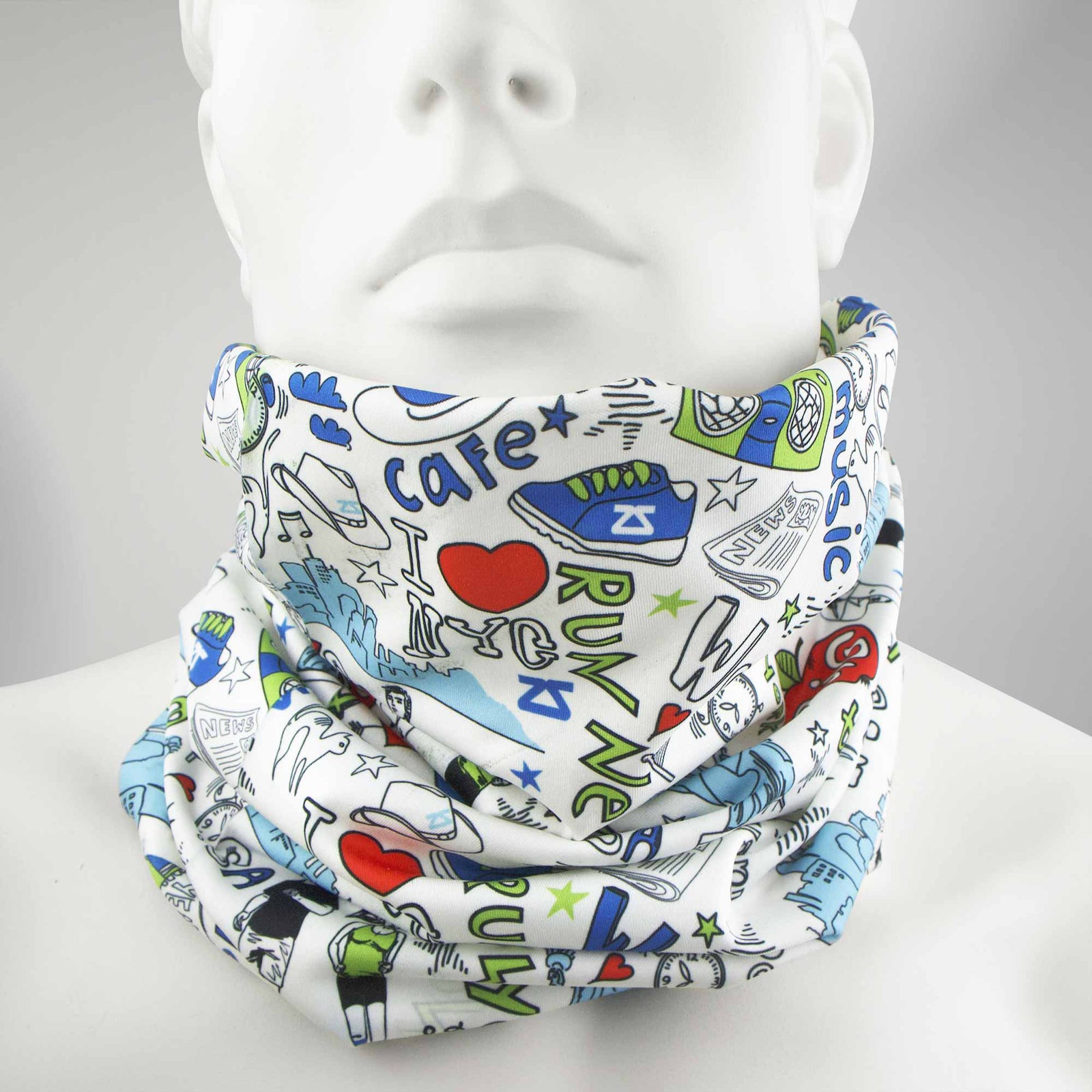 New York Doodle Multi-Use Neck Gaiter & Headwear - Zensah