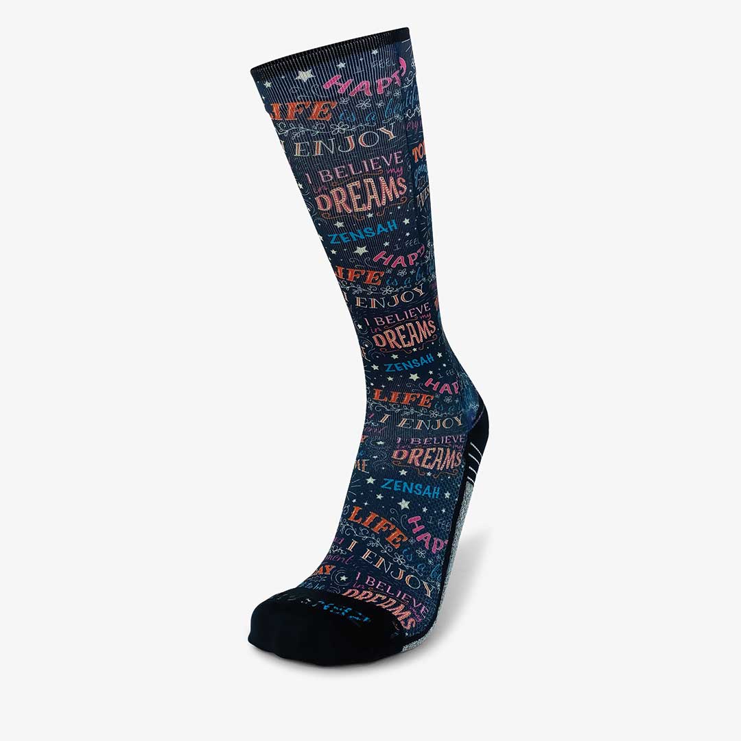 Motivational Quotes Compression Socks (Knee-High)Socks - Zensah