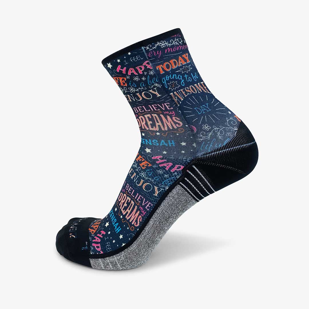 Motivational Quotes Socks (Mini-Crew)Socks - Zensah