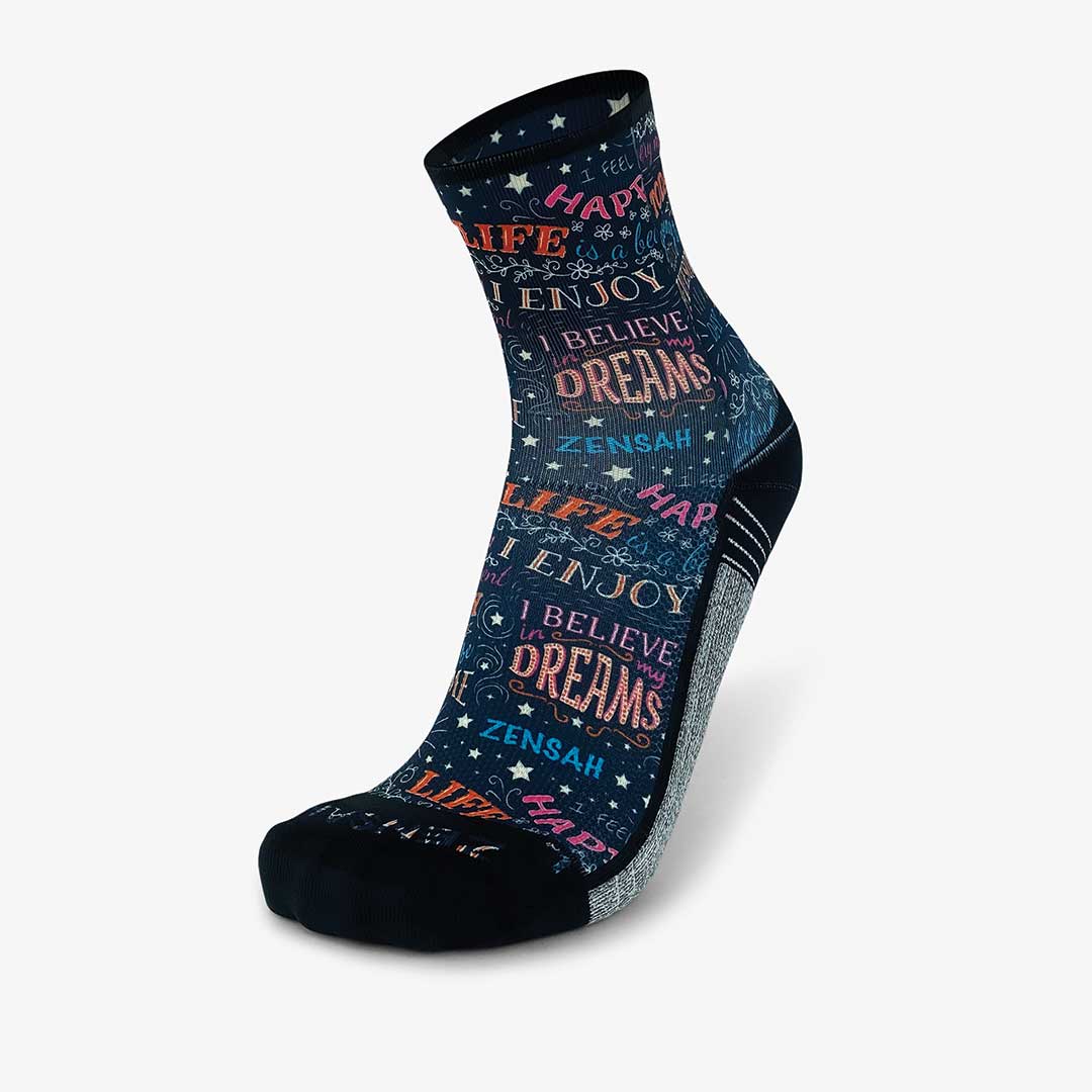 Motivational Quotes Socks (Mini-Crew)Socks - Zensah