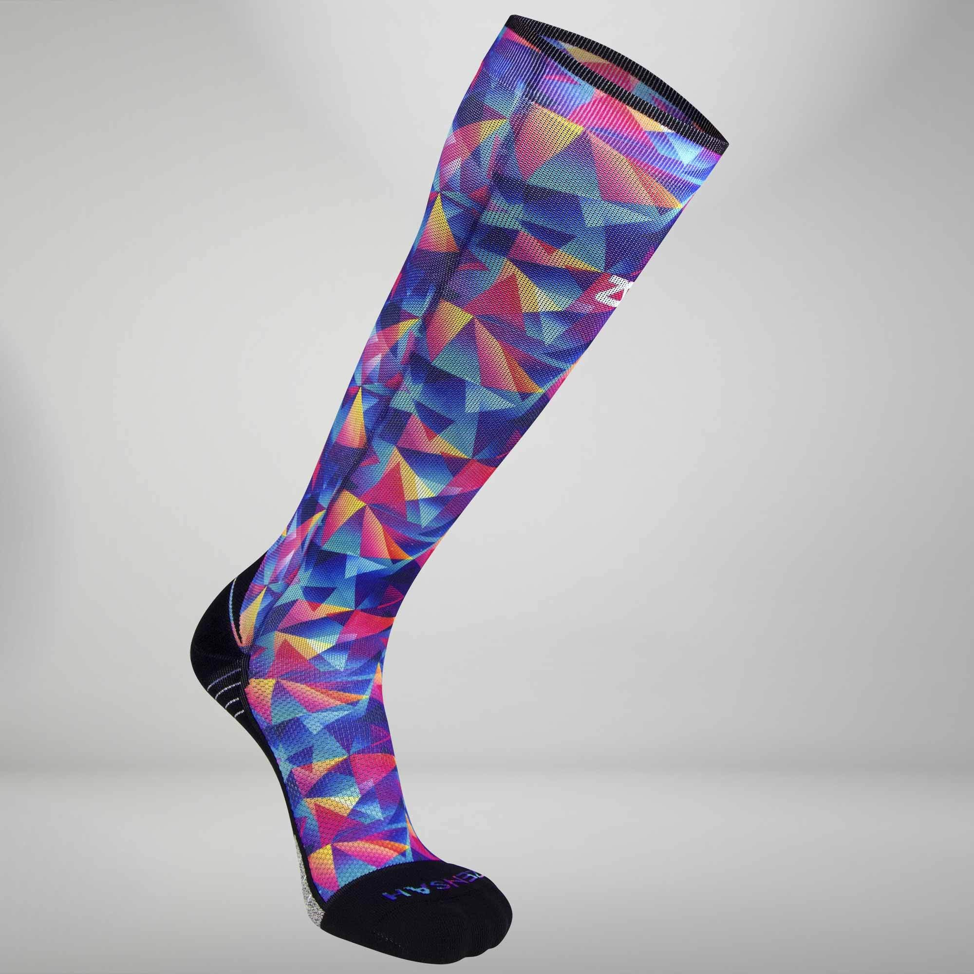 Retro Triangles Compression Socks (Knee-High)Socks - Zensah