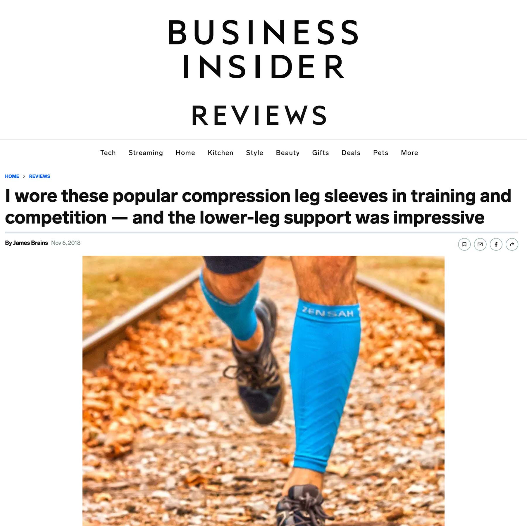 Business Insider: I wore these popular compression leg sleeves in training and competition — and the lower-leg support was impressive