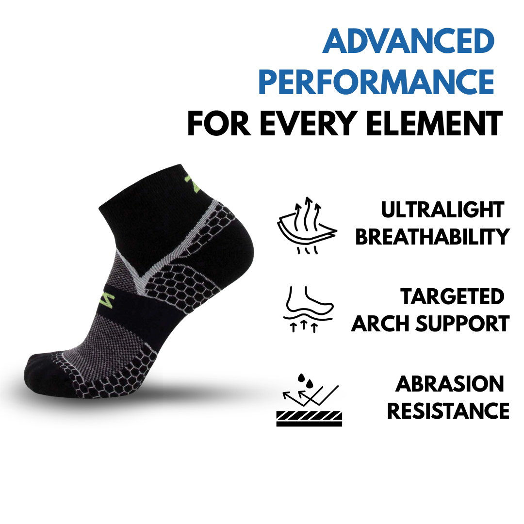 Grit 2.0 Running Socks (Quarter)