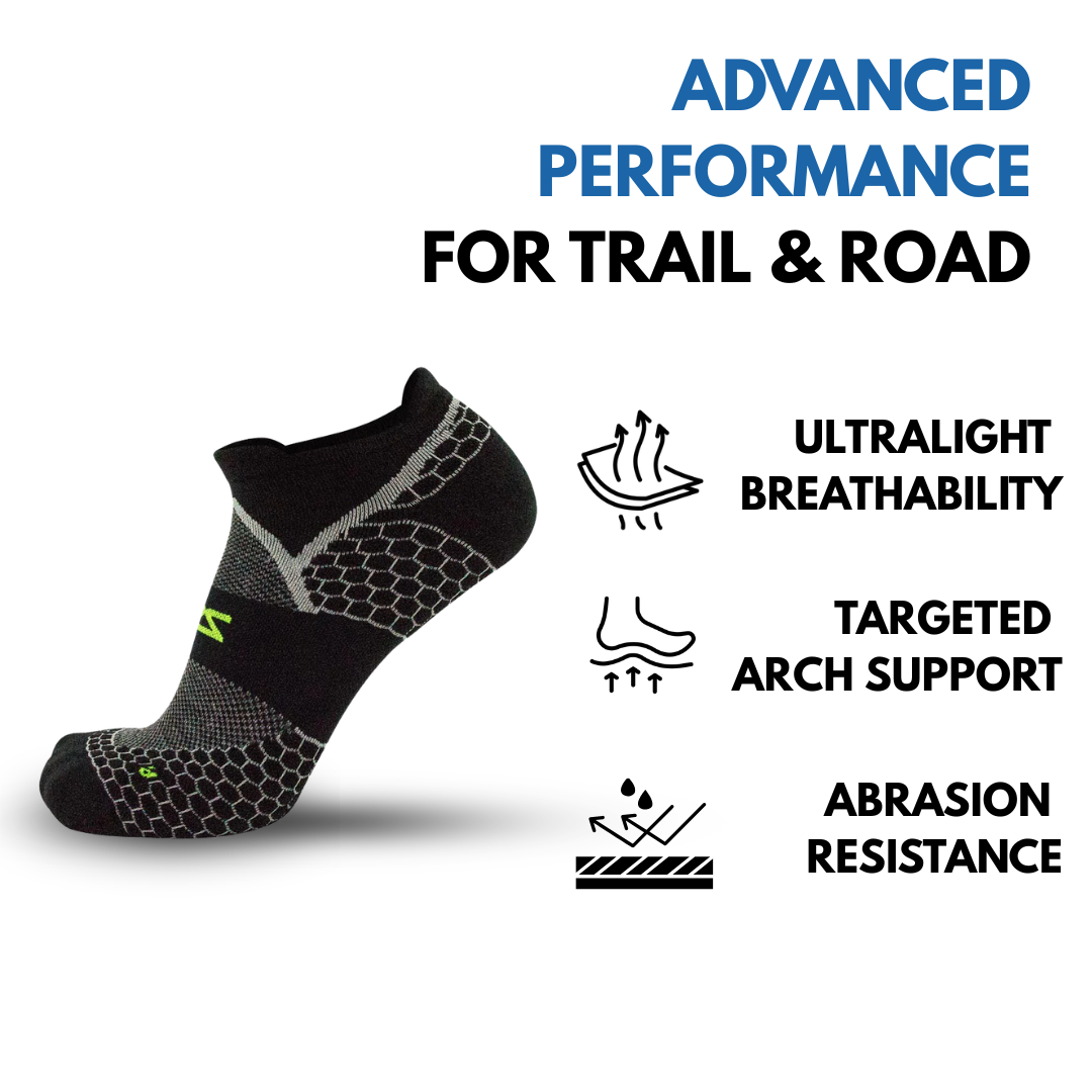 Grit 2.0 Running Socks (No-Show)