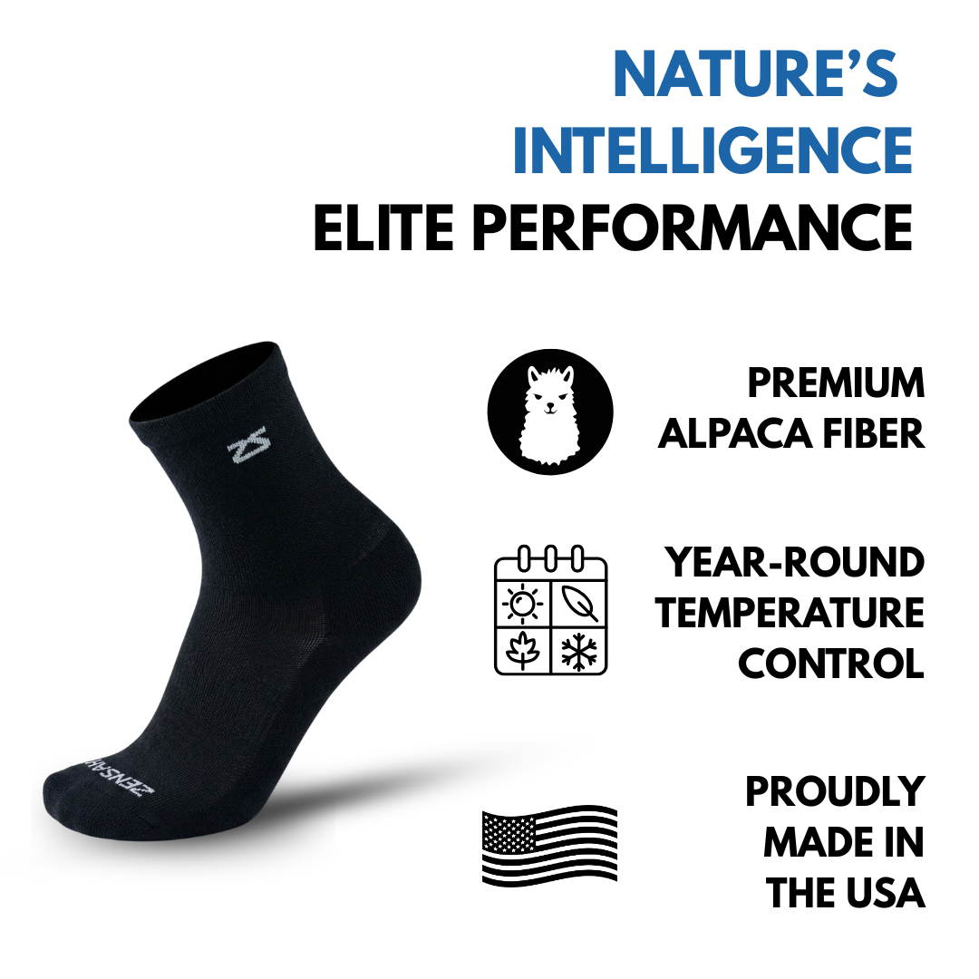 Alpaca Wool Mini-Crew Running Socks