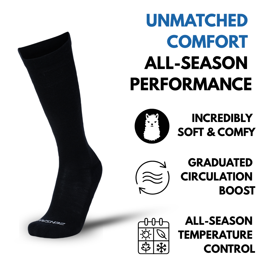 Alpaca Compression Knee-High Sock (15–20 mmHg)