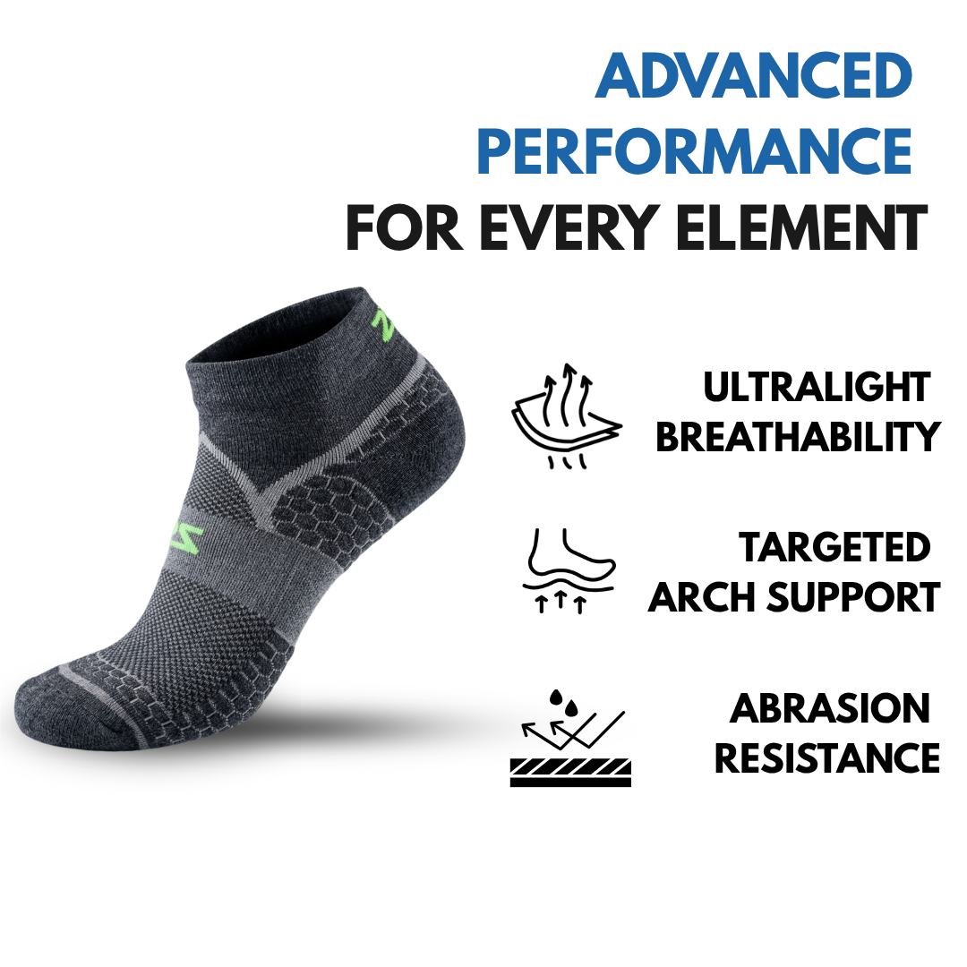 Grit 2.0 Running Socks (Quarter)