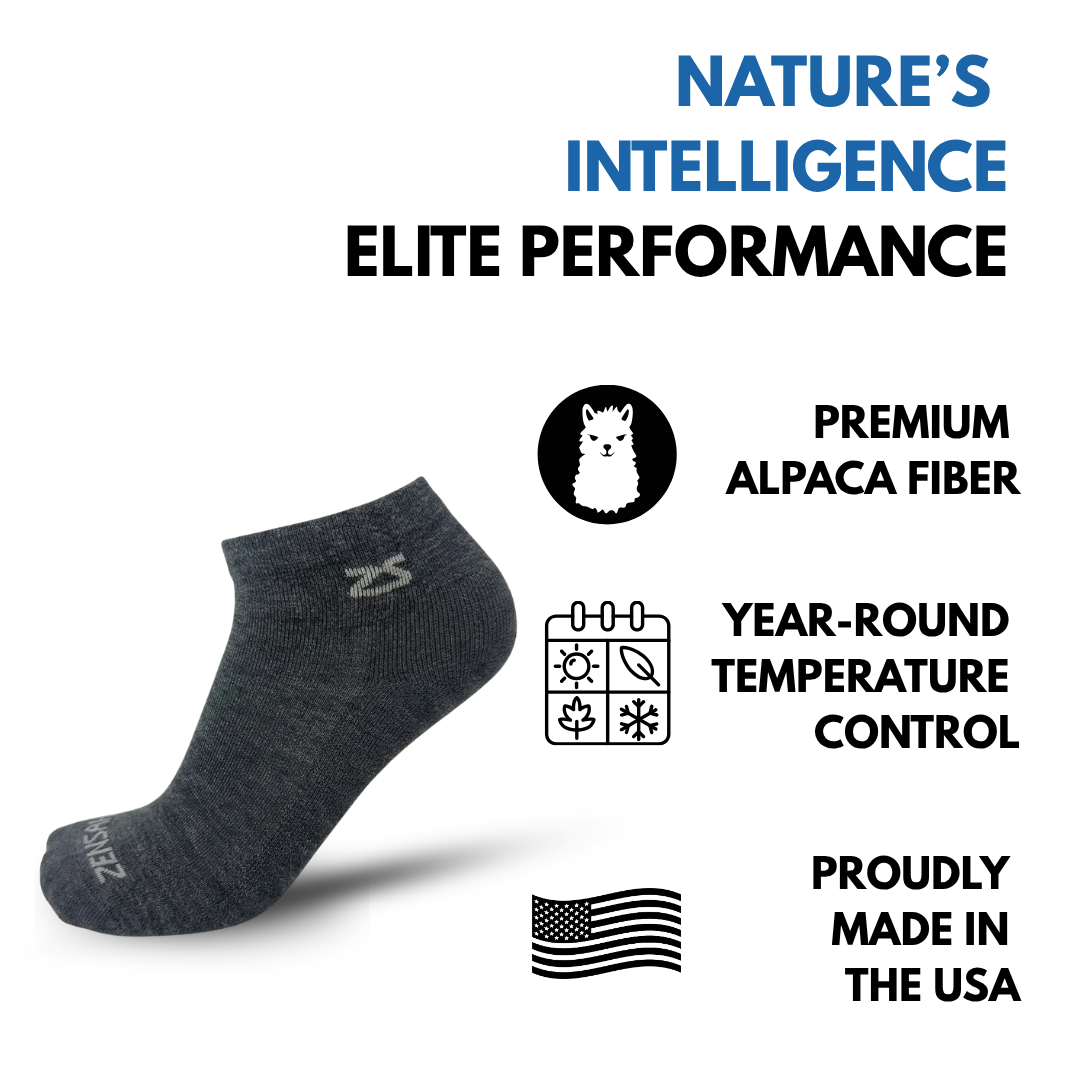 Alpaca Wool Quarter Running Socks