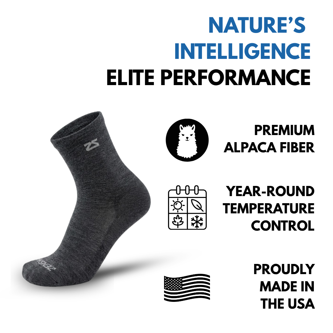 Alpaca Wool Mini-Crew Running Socks