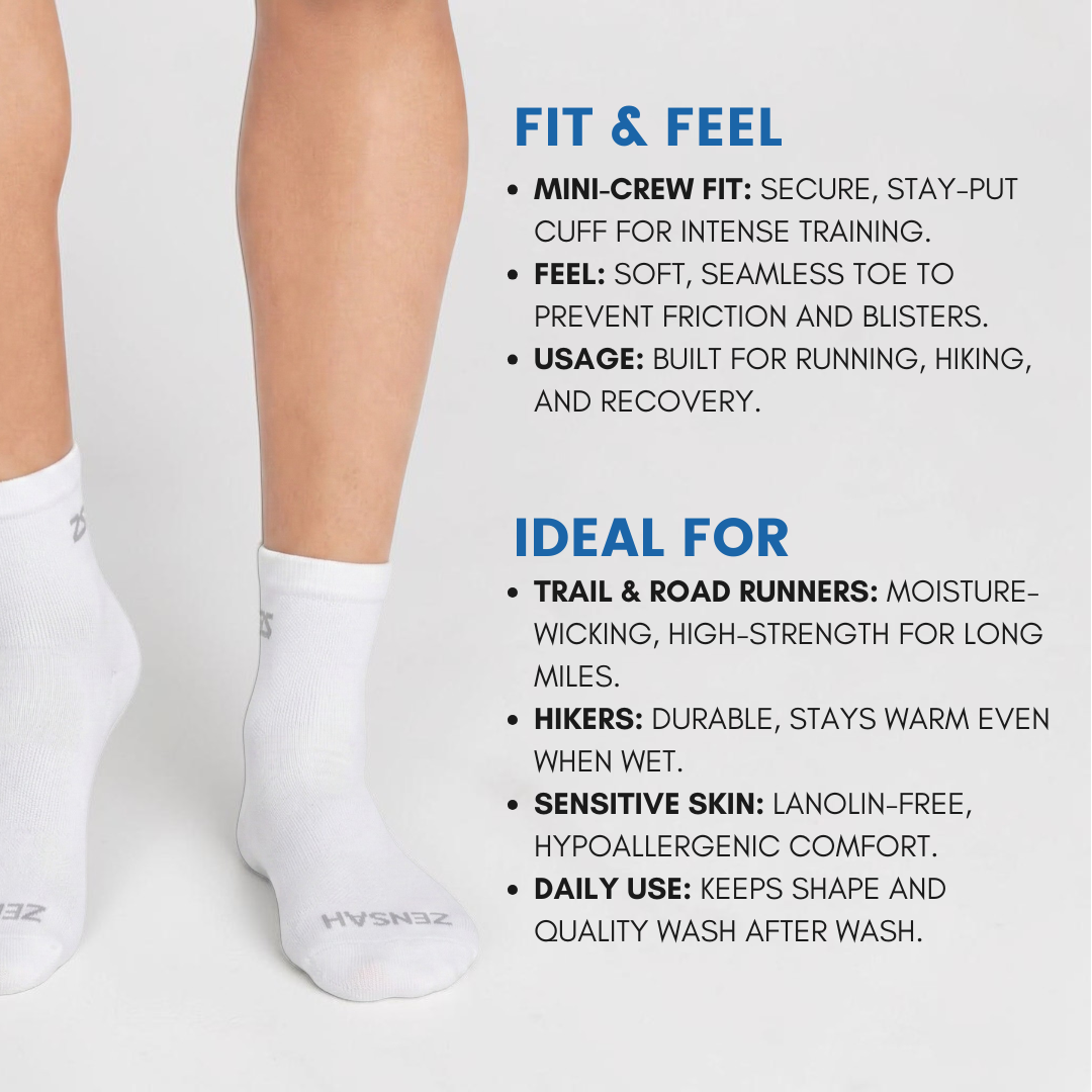 Alpaca Wool Mini-Crew Running Socks
