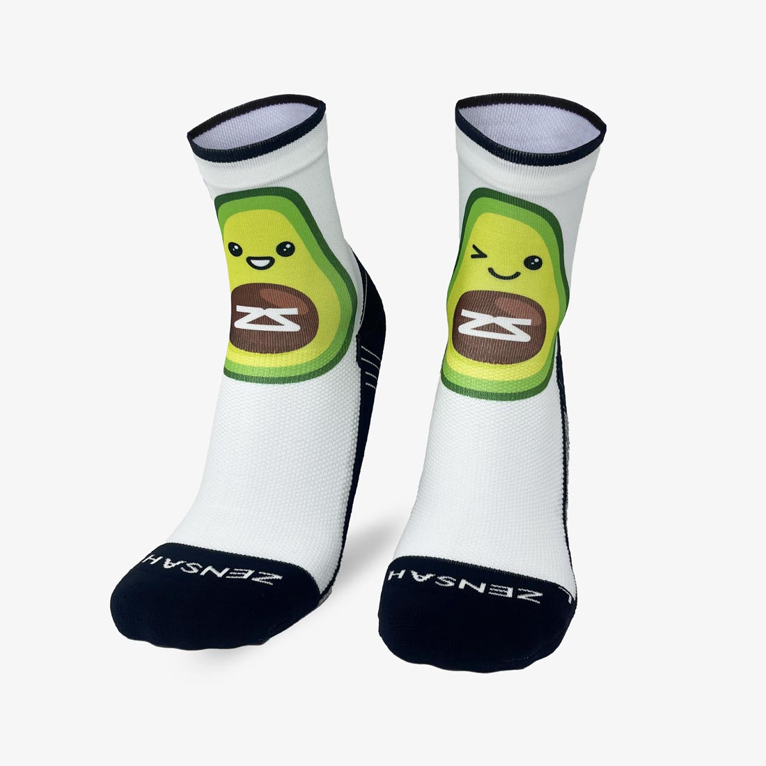 Large Avocado Running Socks (Mini-Crew)