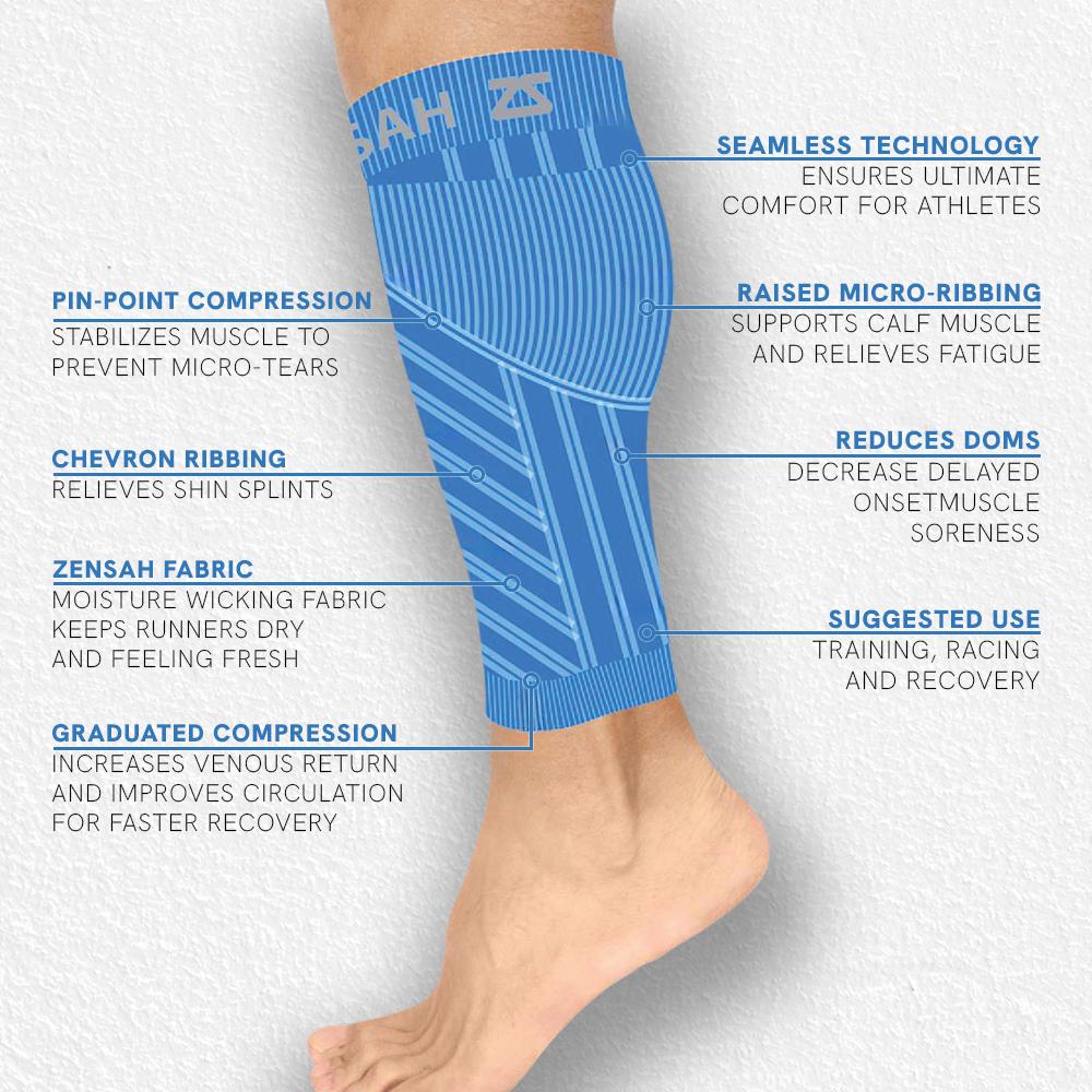 Shin Compression Calf / Shin Splint Compression Sleeve, Leg Support | Zensah