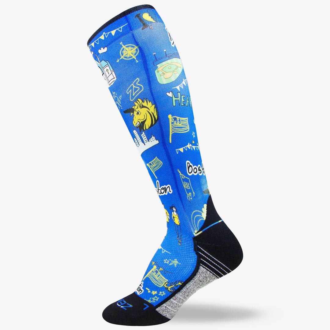 Boston Doodle 2.0 Compression Socks (Knee-High)Socks - Zensah