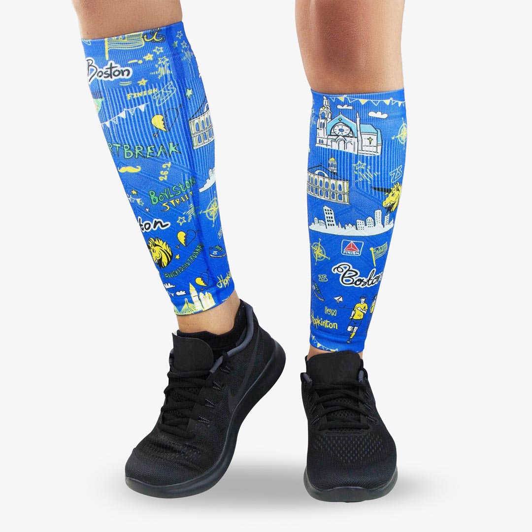 Boston Doodle 2.0 Compression Leg SleevesLeg Sleeves - Zensah