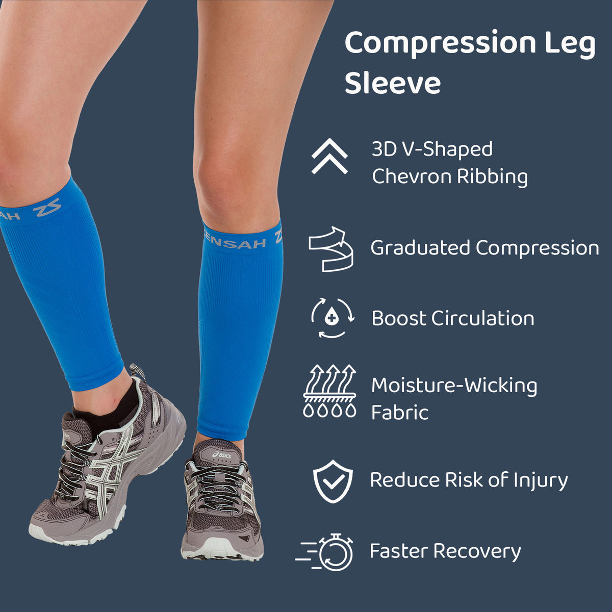 Compression Leg Sleeves - Shin Splints Calf Shin Sleeve for