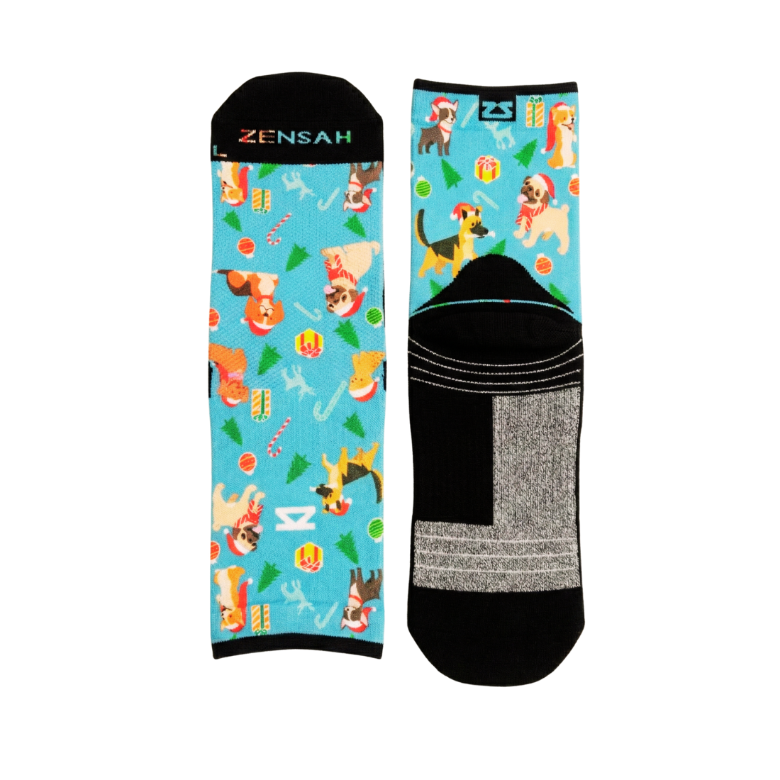 Santa Dogs Socks (Mini Crew)