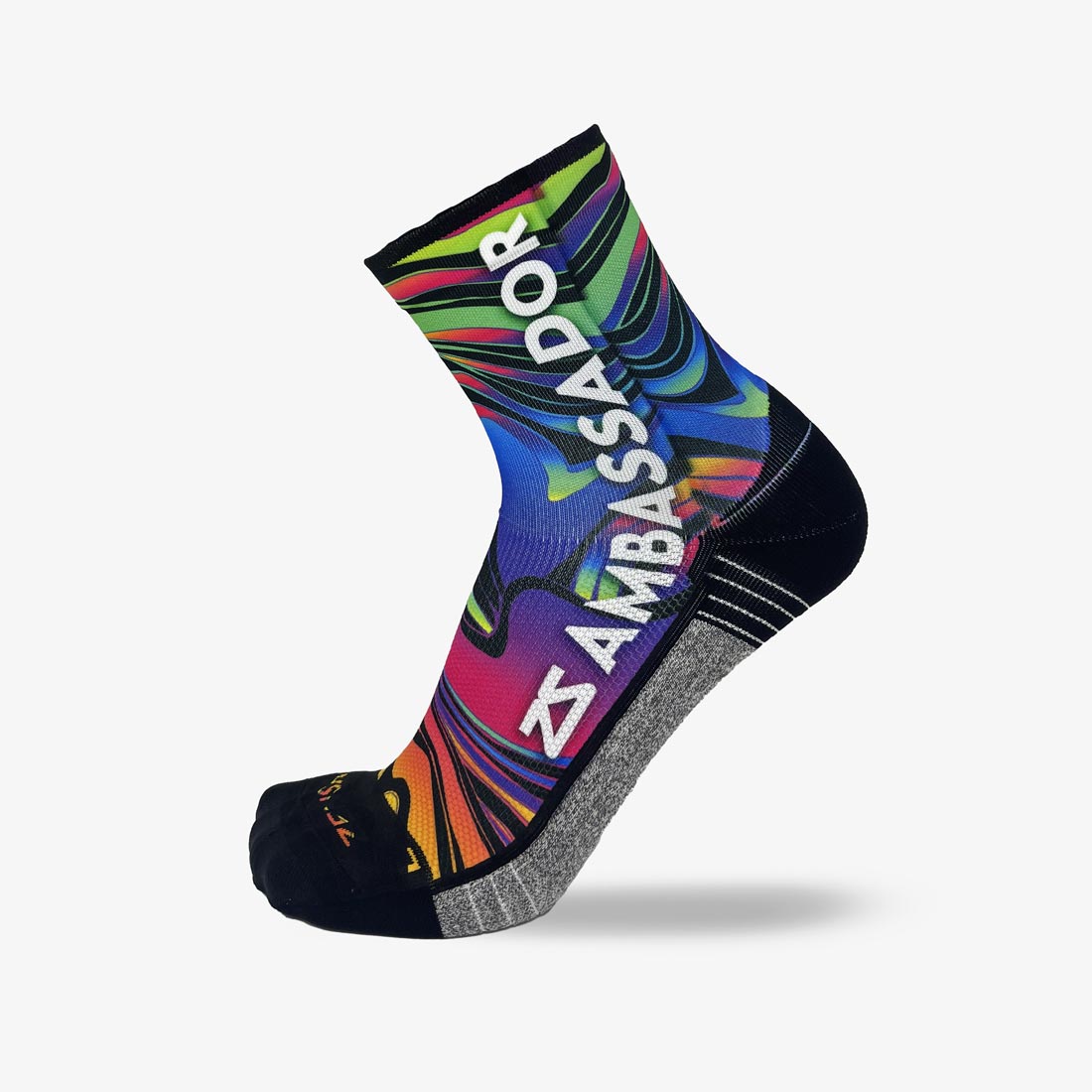2024 Rainbow Swirls Ambassador Socks (Mini-Crew)Socks - Zensah