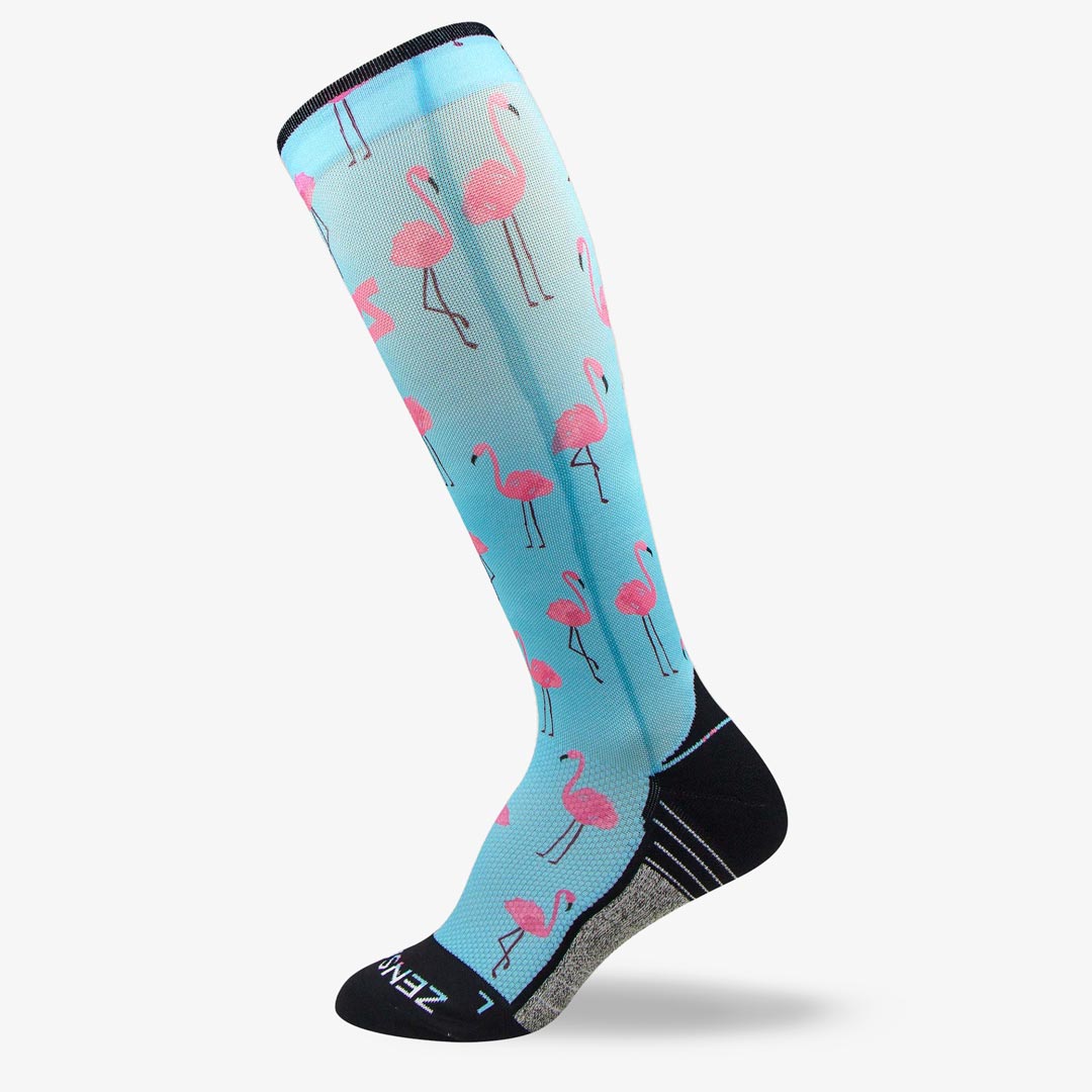 Pink Flamingos Compression Socks (Knee-High)Socks - Zensah